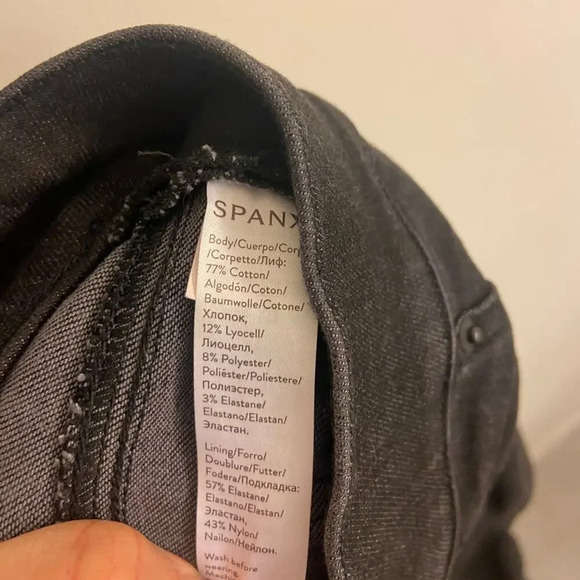 Spanx Vintage Distressed Ankle Skinny Jeans Black Size Medium - Picture 9 of 10